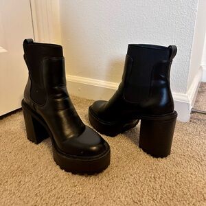 Madden Girl Platform Black Boots